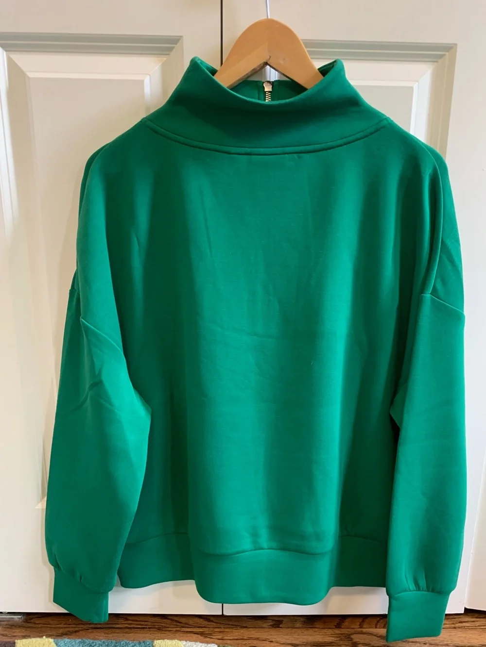 Varley Hawley Half-Zip Sweatshirt Double Soft Anthropologie sz Medium NEW green - Picture 9 of 16